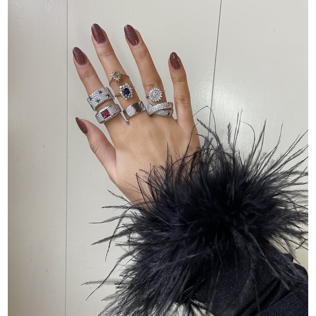 White-gold ring with tourmaline and diamond by Tirisi 18 karat