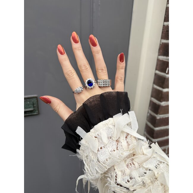 Witgouden ring met diamant 14 karaat