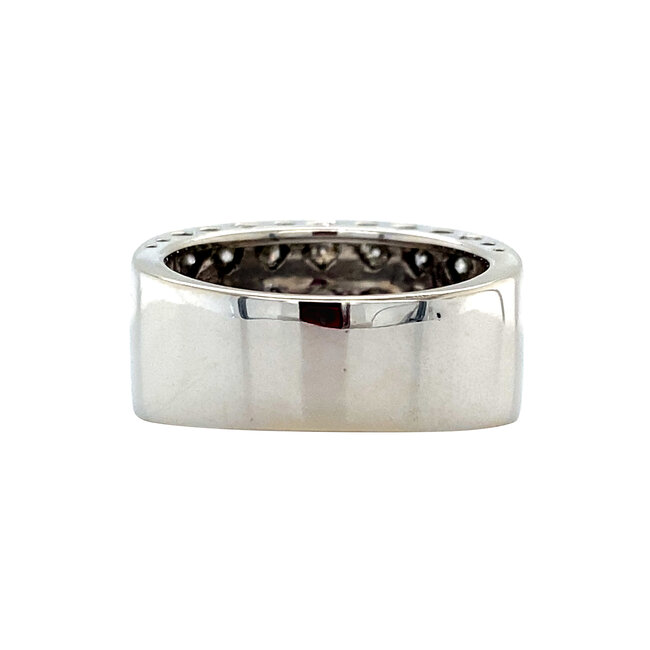 White gold ring with diamond 14 karat