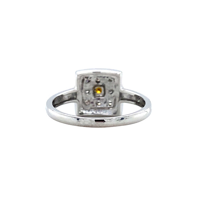 White gold ring with diamond 18 karat