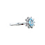Weißgoldener Entourage-Ring mit Diamant und Topas 14 Karat* Neu