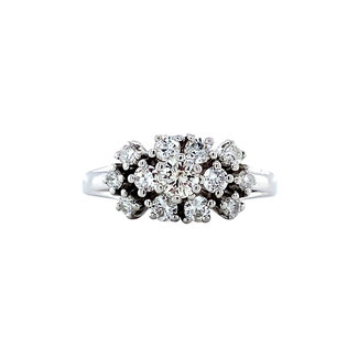 White gold ring with diamond 14 karat