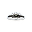 White gold ring with diamond 14 karat