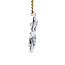 White gold flower pendant with diamond 18 karat