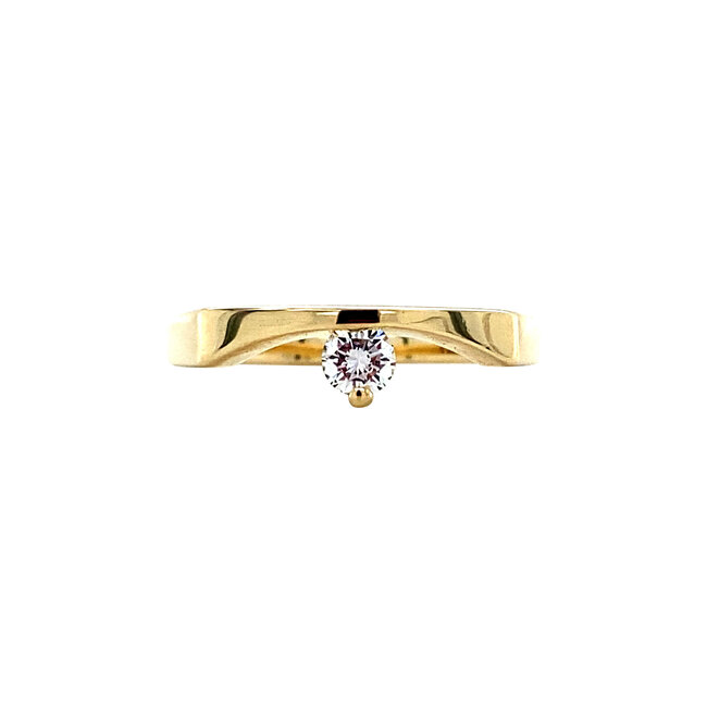 Goldener Ring mit Diamant von Diamonde 14 Karat