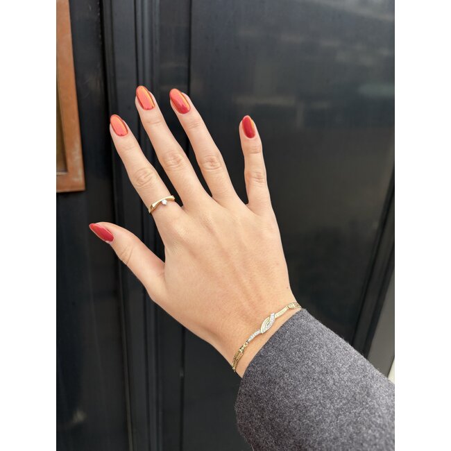 Goldener Ring mit Diamant von Diamonde 14 Karat