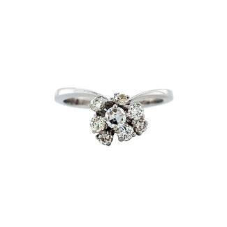 White gold ring with diamond 14 karat White gold ring with diamond 14 karat