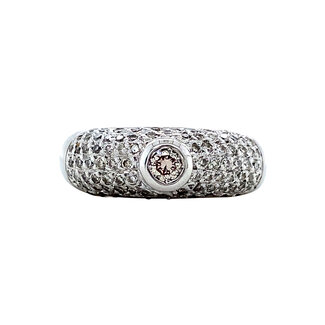 White gold ring with diamond 14 karat