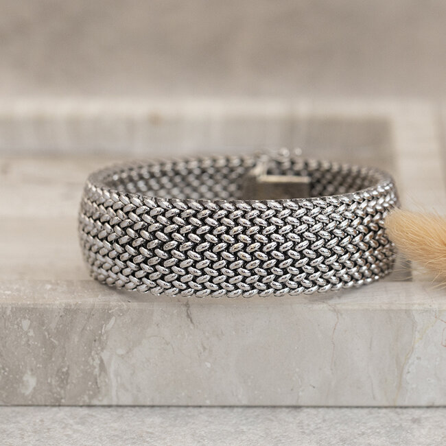 Witgouden armband 19 cm 14 karaat