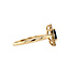 Gouden entourage ring met diamant en saffier 14 karaat* Nieuw