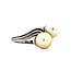 White gold ring with pearl 14 karat