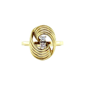 Gouden ring met diamant 14 karaat