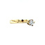 Gold solitaire ring with zirconia 14 karat