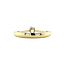 Gold solitaire ring with zirconia 14 karat