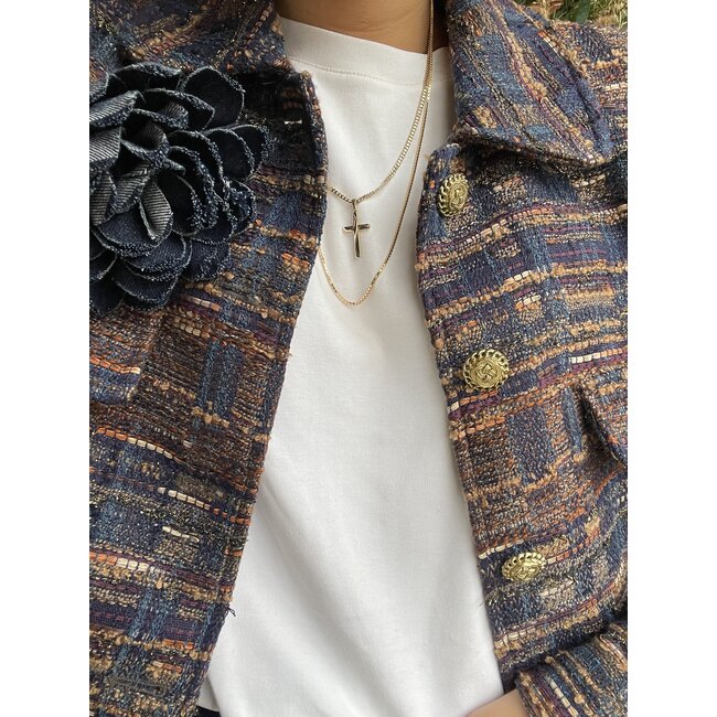 Gouden lengtecollier venetiaan 60.5 cm 18 karaat