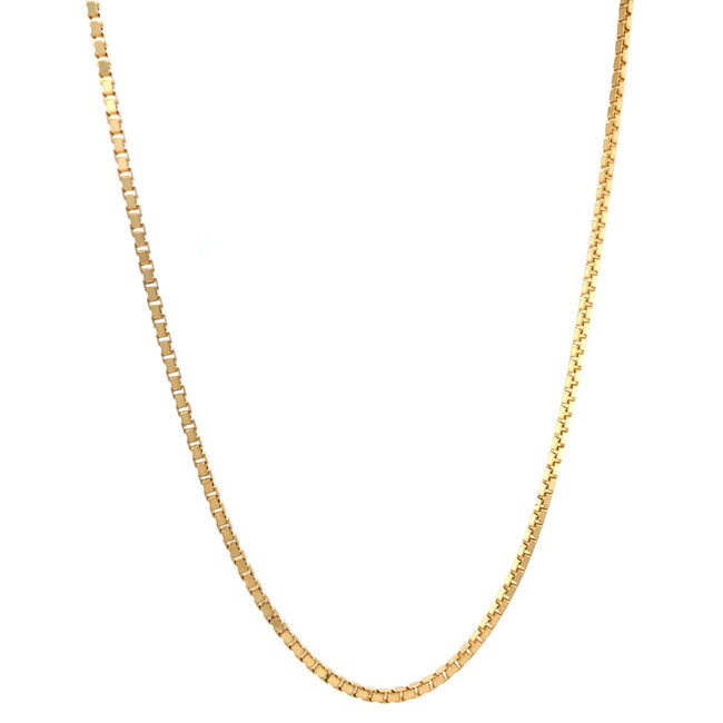 Gouden lengtecollier venetiaan 60.5 cm 18 karaat