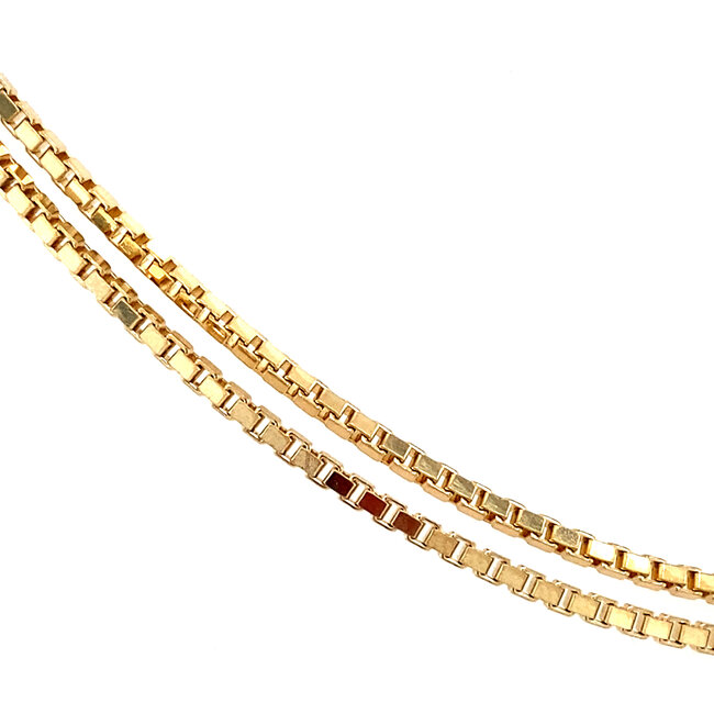 Gouden lengtecollier venetiaan 60.5 cm 18 karaat