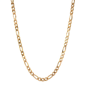 Gouden figaro collier 45.5 cm 14 karaat