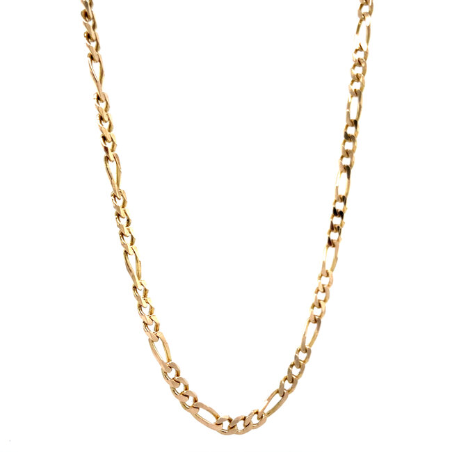 Goldene Figaro-Kette 45,5 cm 14 Karat