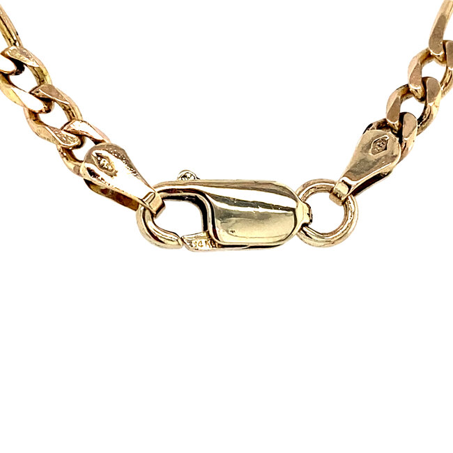 Goldene Figaro-Kette 45,5 cm 14 Karat