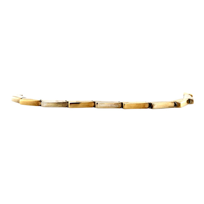 Bicolor-Goldarmband 19 cm 14 ct