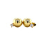 Gold stud earrings with zirconia 14 karat