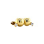 Gold stud earrings with zirconia 14 karat