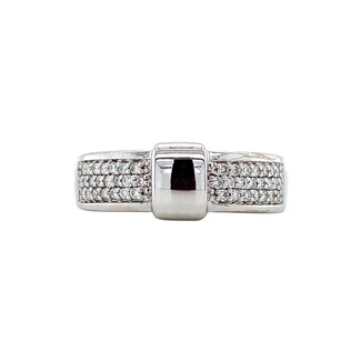 Witgouden ring met diamant 14 karaat