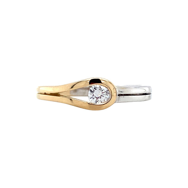 Goldring mit Diamant 14 Karat