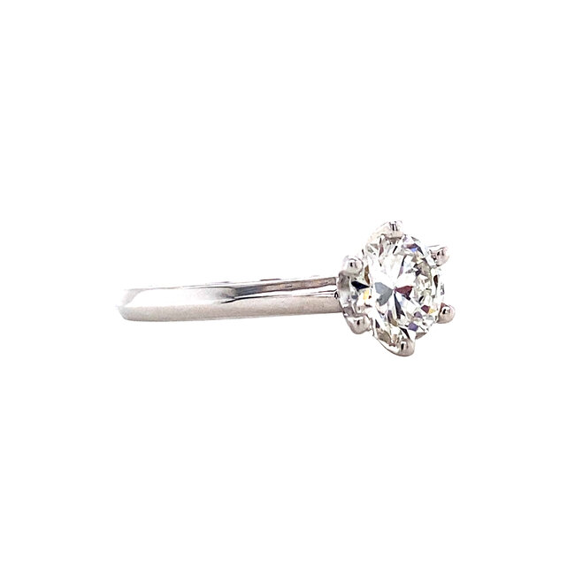 Witgouden solitair ring met diamant 0.86ct. 14 karaat* nieuw