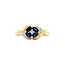 Gouden ring met diamant en saffier 14 karaat