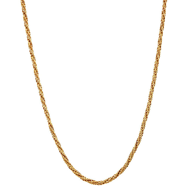 Gouden fantasie collier 45 cm 14 karaat