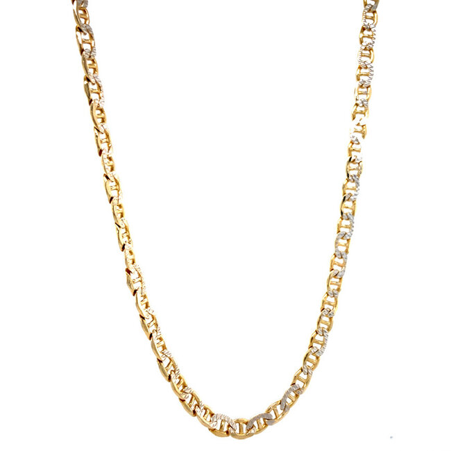 Gouden dubbele anker collier 51.5 cm 14 karaat