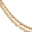 Goldene doppelte Ankerhalskette 51,5 cm 14 Karat