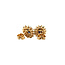 Gold entourage stud earrings with diamond and sapphire 14 karat* new