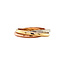 Tricolour gold trinity ring 14 karat