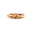 Tricolour gold trinity ring 14 karat