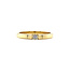 Gold memoire ring with 14 carat diamond