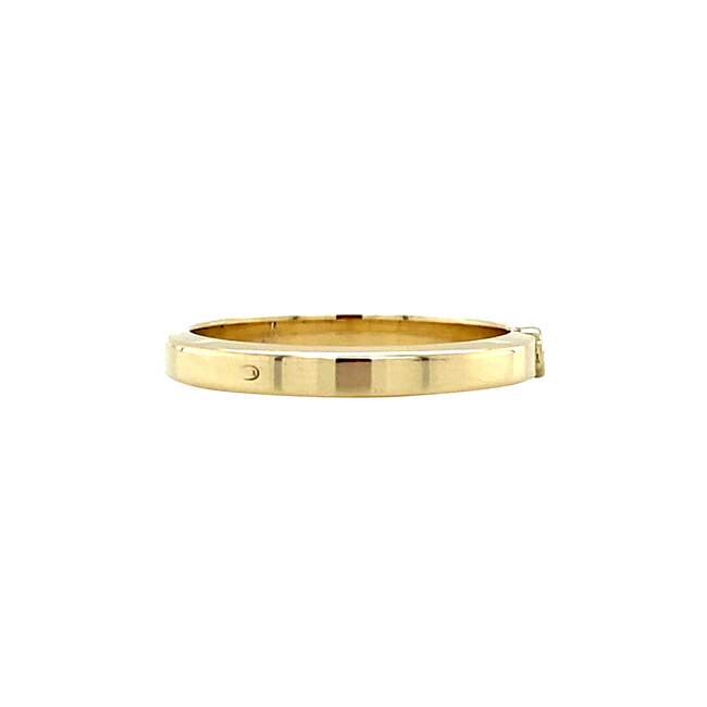 Gouden memoire ring met diamant 14 karaat