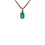 Gold solitaire pendant with emerald 14 karat* New