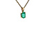 Gold solitaire pendant with emerald 14 karat* New