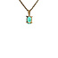 Gold solitaire pendant with emerald 14 karat* New