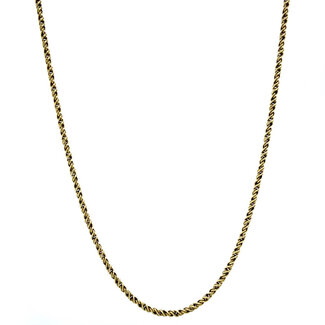 Gouden fantasie collier 45.5 cm 14 karaat