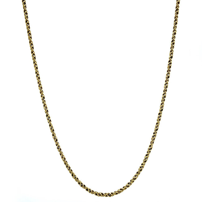 Goldene Fantasie-Halskette 45,5 cm 14 Karat