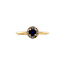 Gold entourage ring with sapphire and diamond 14 karat* New