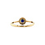 Gouden entourage ring met saffier en diamant 14 karaat* Nieuw