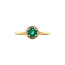 Gouden entourage ring met smaragd en diamant 14 karaat* Nieuw