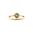 Gouden entourage ring met smaragd en diamant 14 karaat* Nieuw