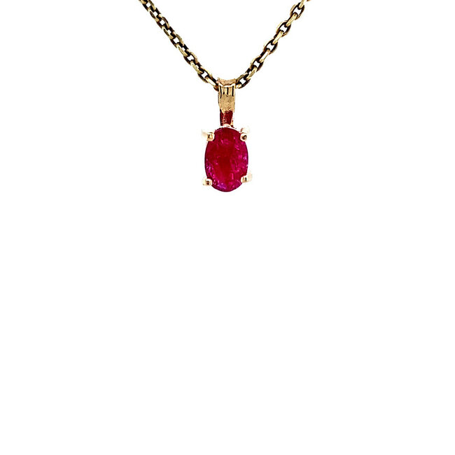 Gold solitaire pendant with ruby 14 karat* New