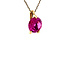 Gouden hanger met roze kleursteen 14 karaat